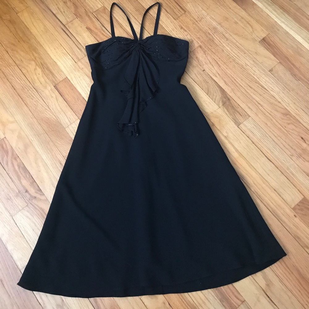 Nine West Black Halter A Line Dress